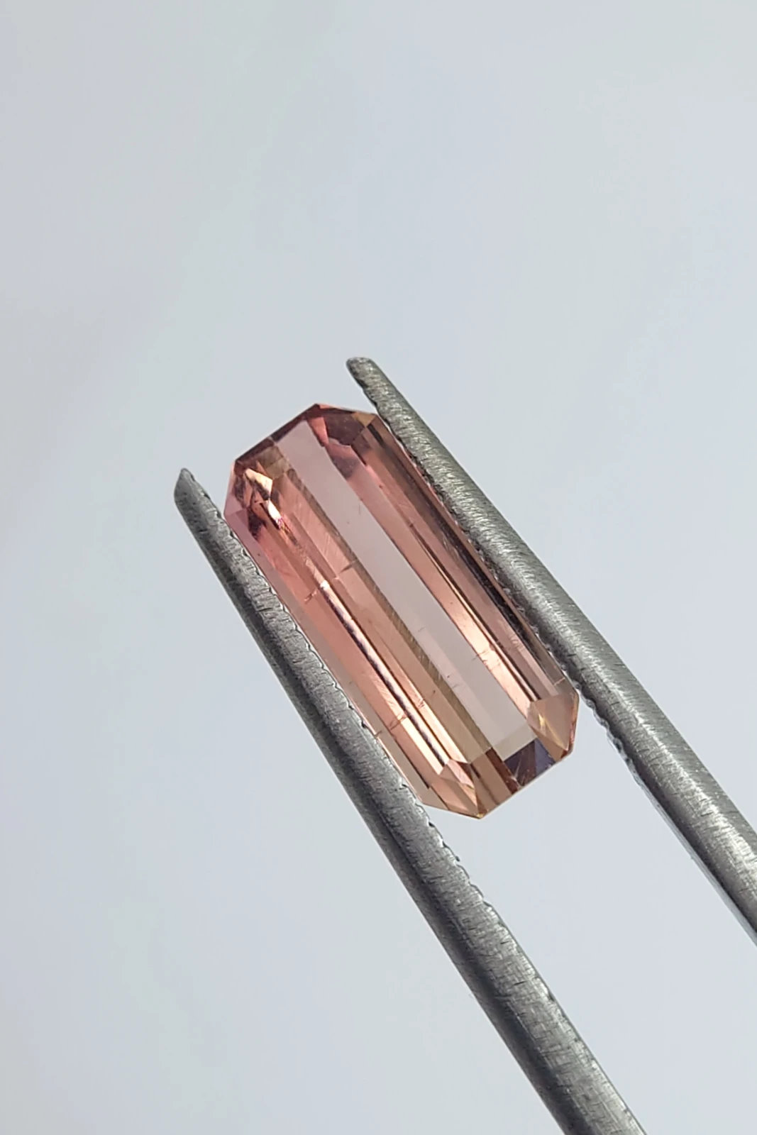 1.7ct Peach Pink Tourmaline Emerald Cut Loose Gemstonefrom Nigeria