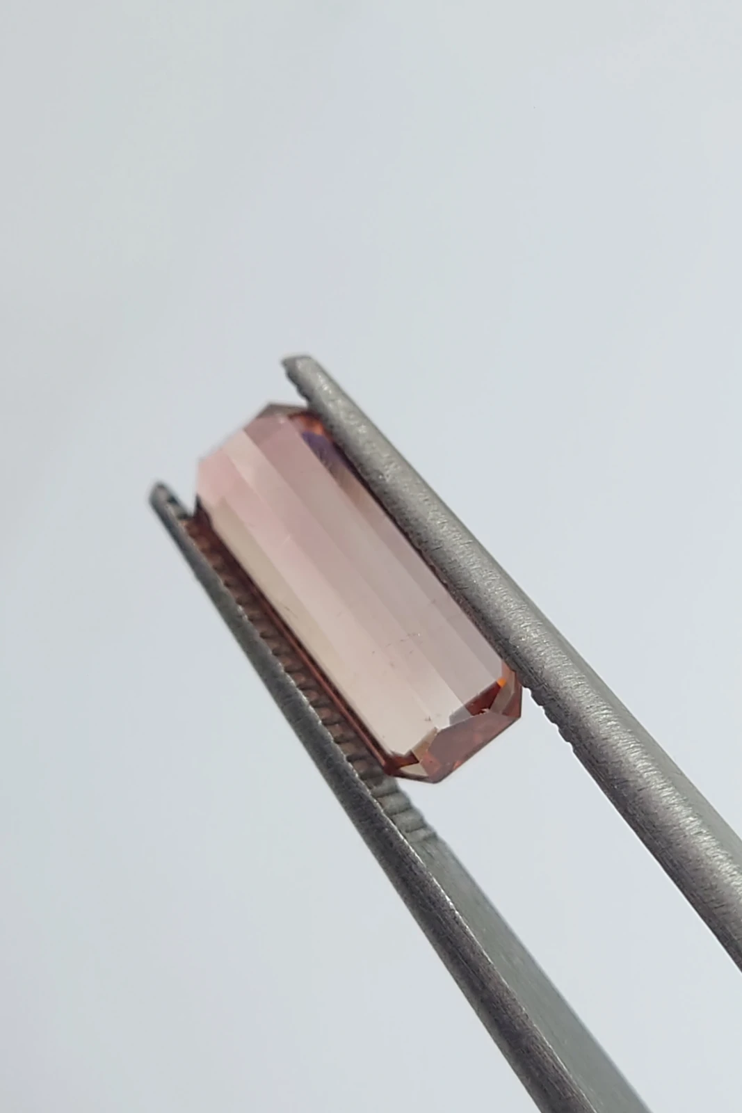 1.7ct Peach Pink Tourmaline Emerald Cut Loose Gemstonefrom Nigeria