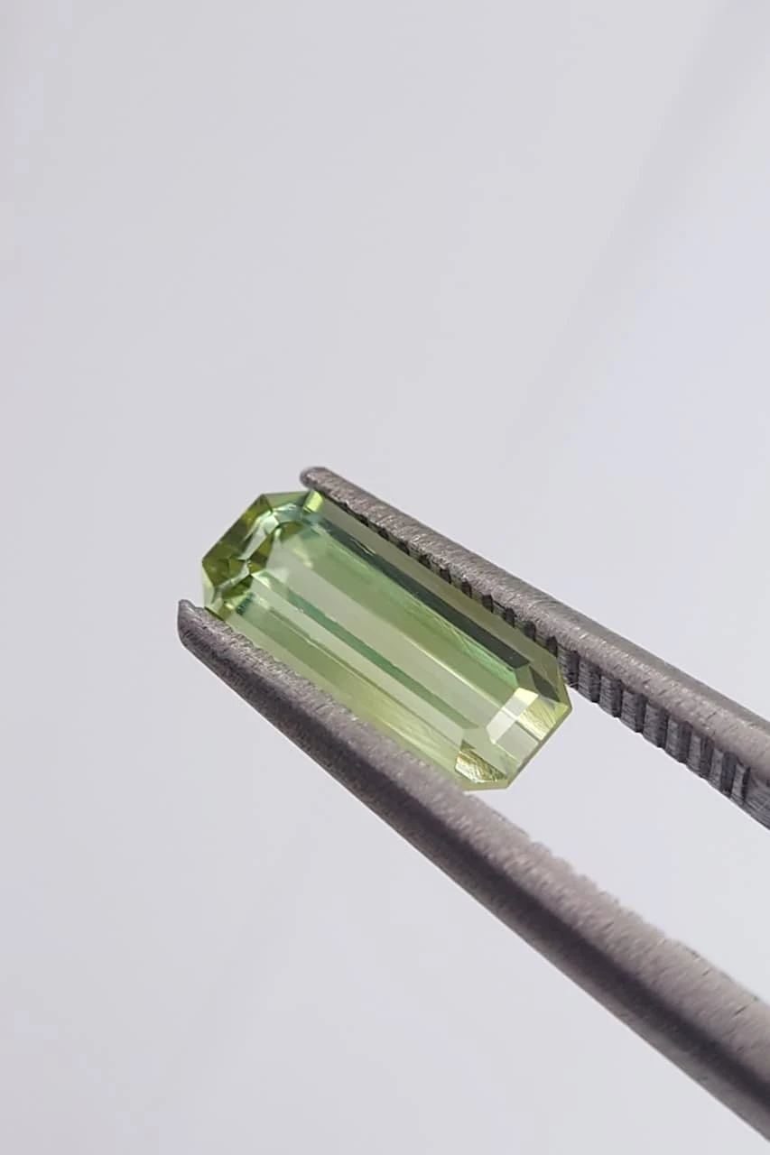 1.05ct Natural Mint Green Tourmaline Emerald Cut Loose Gemstone From Nigeria