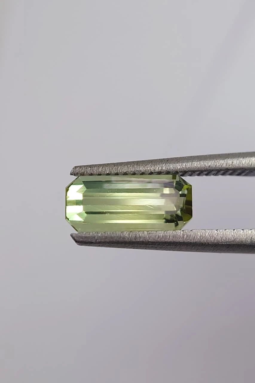 1.05ct Natural Mint Green Tourmaline Emerald Cut Loose Gemstone From Nigeria