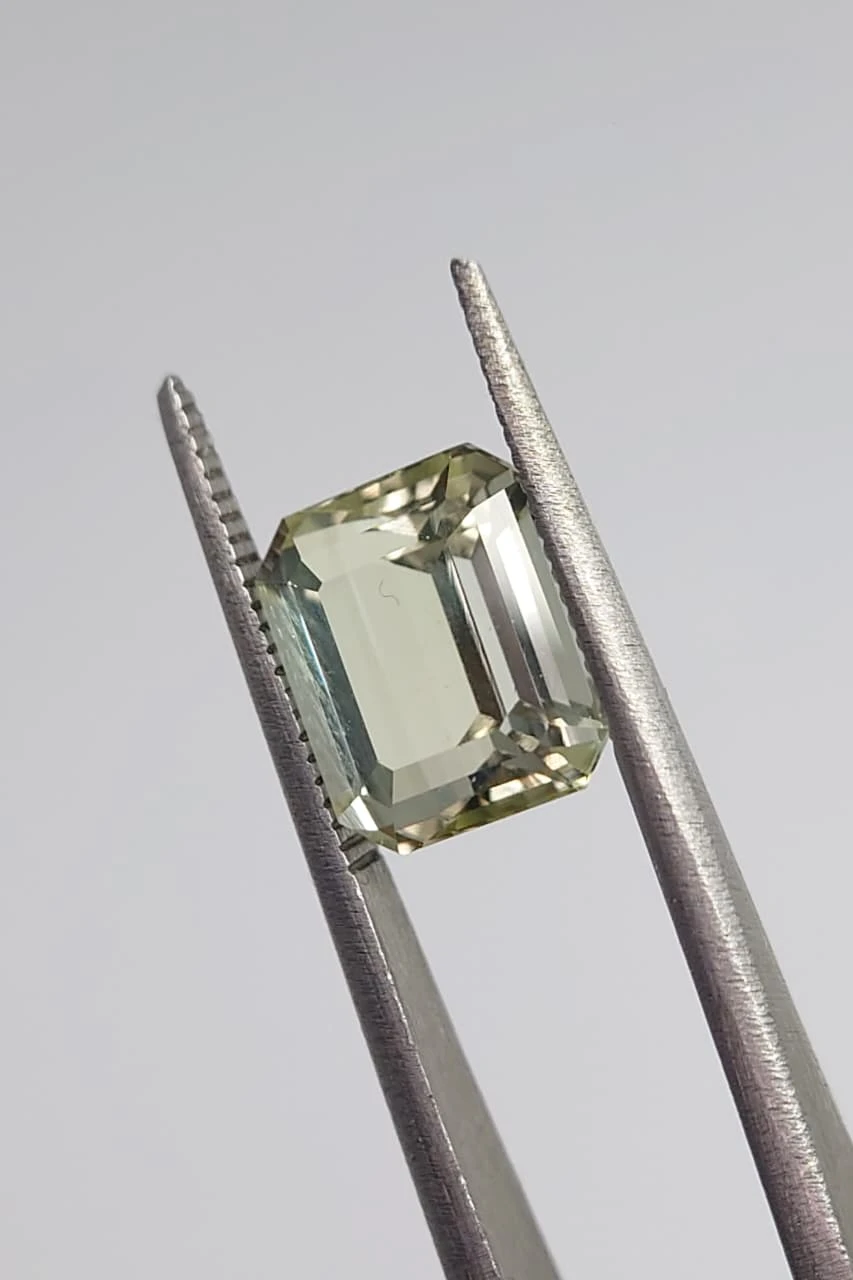 3.2ct Lemon Yellow Tourmaline Emerald Cut Loose Gemstone from Nigeria