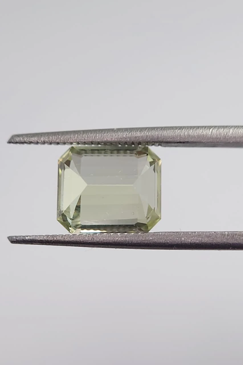 3.2ct Lemon Yellow Tourmaline Emerald Cut Loose Gemstone from Nigeria