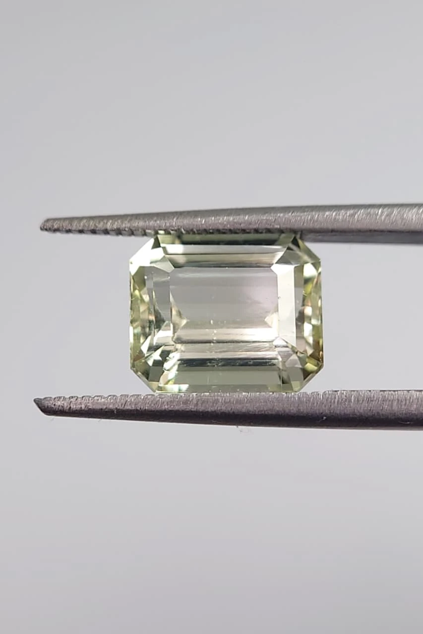 3.2ct Lemon Yellow Tourmaline Emerald Cut Loose Gemstone from Nigeria