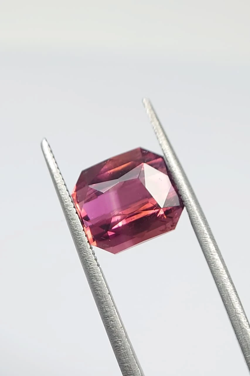 4.45ct Pink Tourmaline Emerald Cut Loose Gemstone From Nigeria