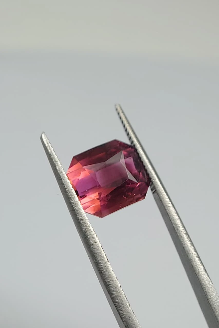 4.45ct Pink Tourmaline Emerald Cut Loose Gemstone From Nigeria