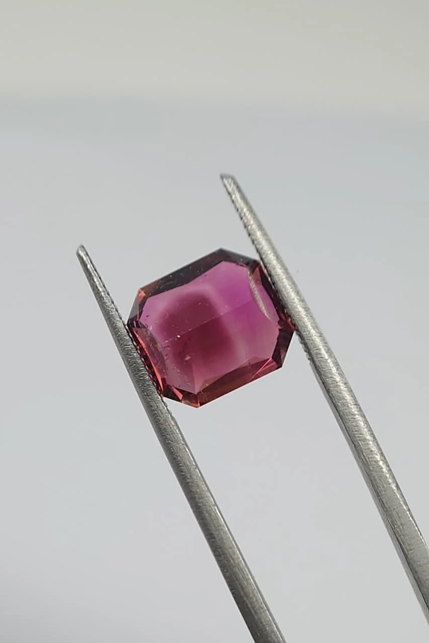 4.45ct Pink Tourmaline Emerald Cut Loose Gemstone From Nigeria