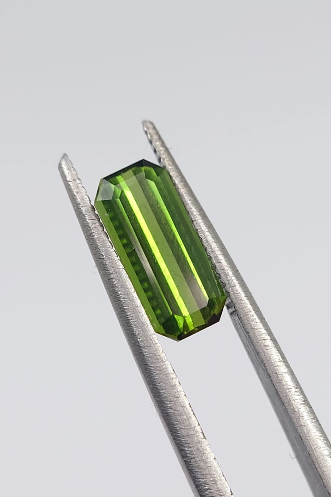 1.6ct Natural Green Tourmaline Emerald Cut loose Gemstone from Nigeria