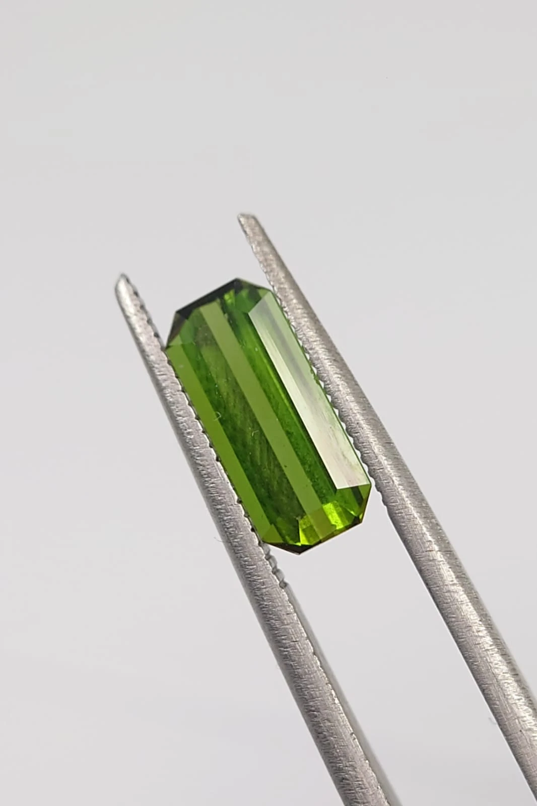 1.6ct Natural Green Tourmaline Emerald Cut loose Gemstone from Nigeria