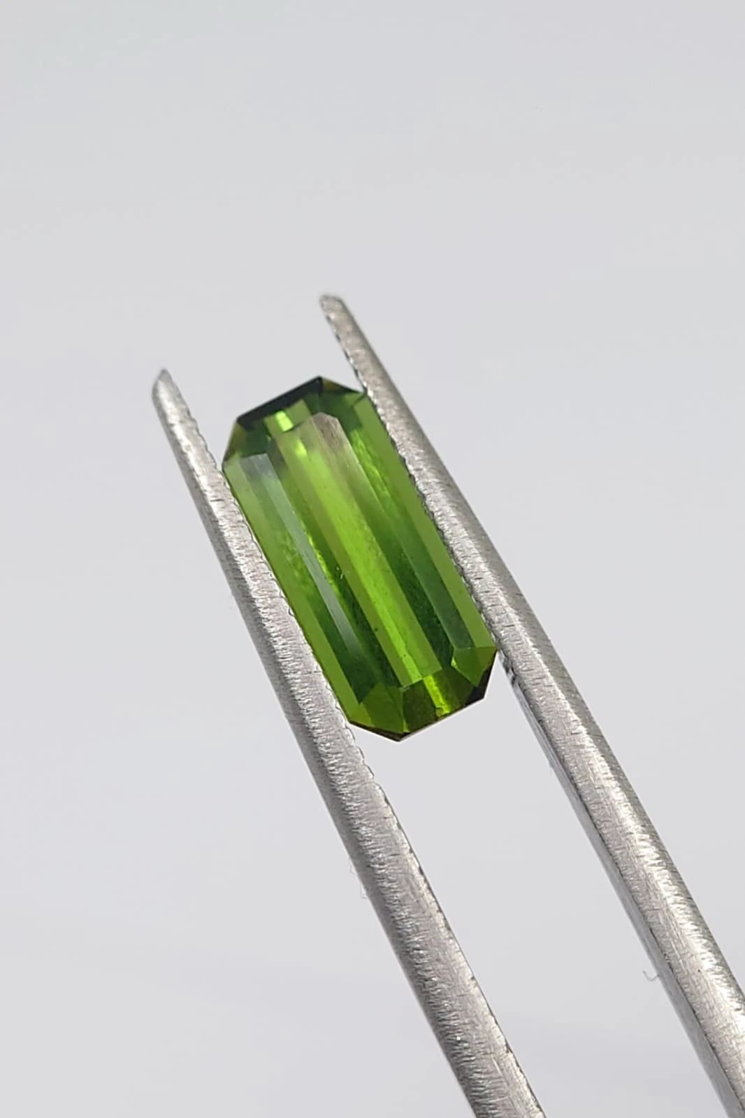 1.6ct Natural Green Tourmaline Emerald Cut loose Gemstone from Nigeria