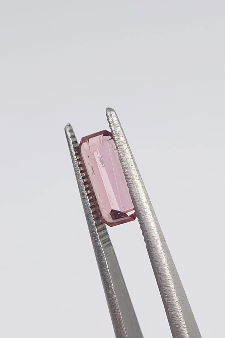1.1ct Natural Pink Tourmaline emerald cut Loose Gemstone from Nigeria