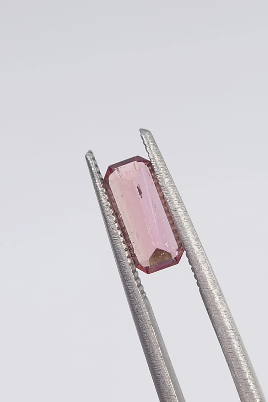 1.1ct Natural Pink Tourmaline emerald cut Loose Gemstone from Nigeria