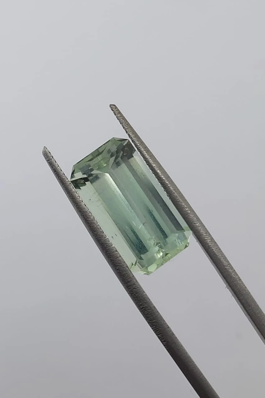 6.15ct Emerald Cut Seafoam Tourmaline Loose Gemstone from Nigeria