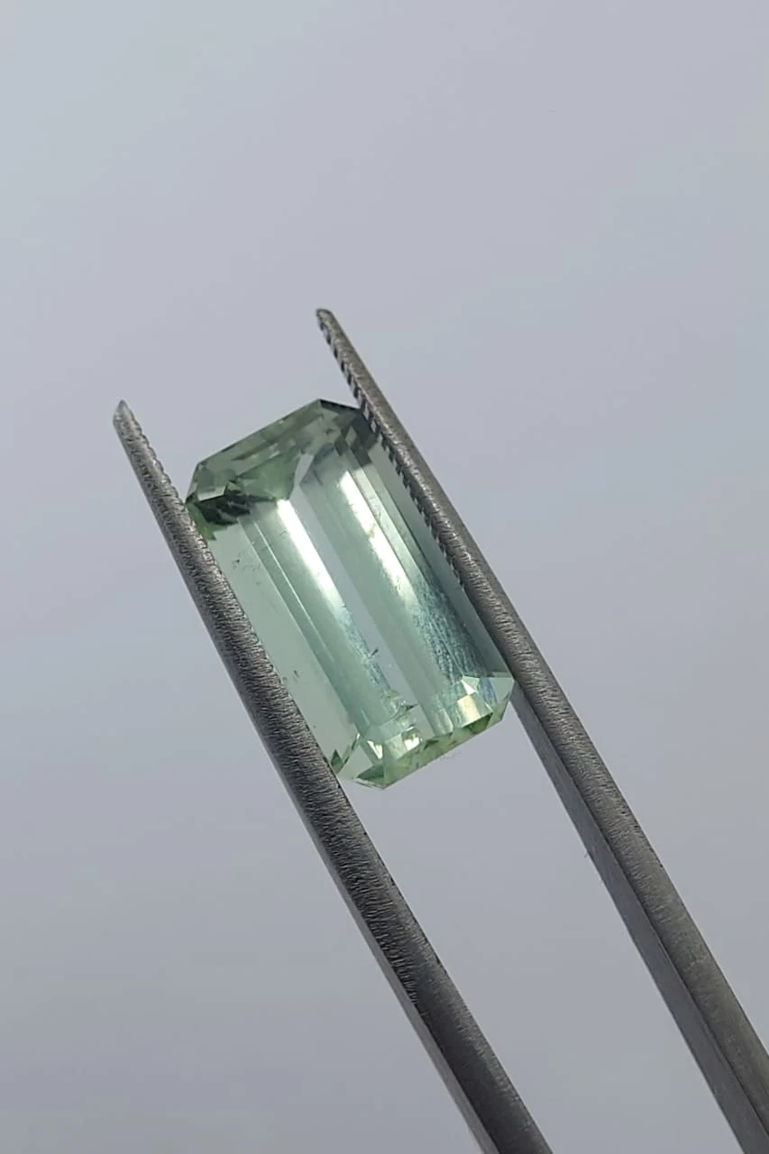 6.15ct Emerald Cut Seafoam Tourmaline Loose Gemstone from Nigeria