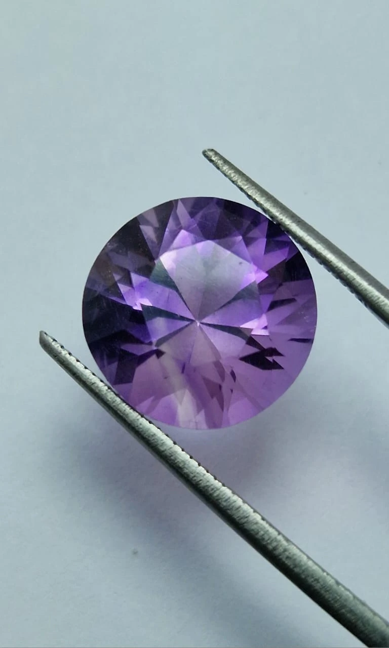 7.9ct Natural Amethyst Round Cut Loose Gemstone from Nigeria
