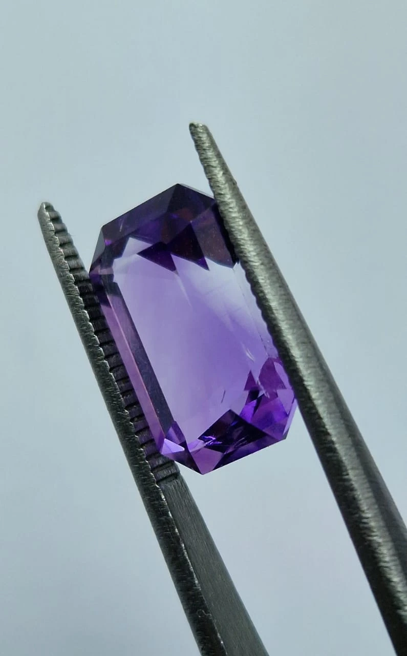 4ct Amethyst Emerald Cut Loose Gemstone from Nigeria