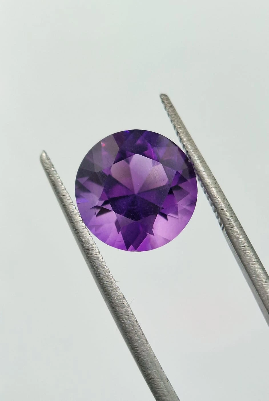 3.66ct Amethyst Round Cut Loose Gemstone from Nigeria