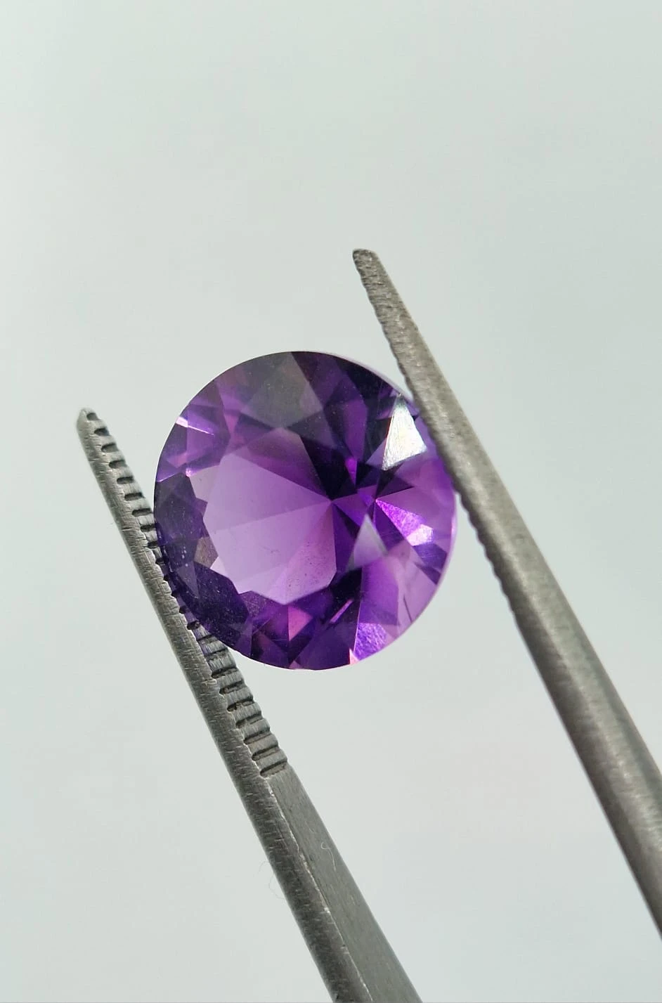 3.66ct Amethyst Round Cut Loose Gemstone from Nigeria