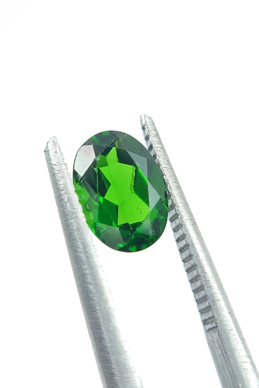 0.78ct Natural Green Chrome Diopside Oval Cut Loose Gemstone From Pakistan