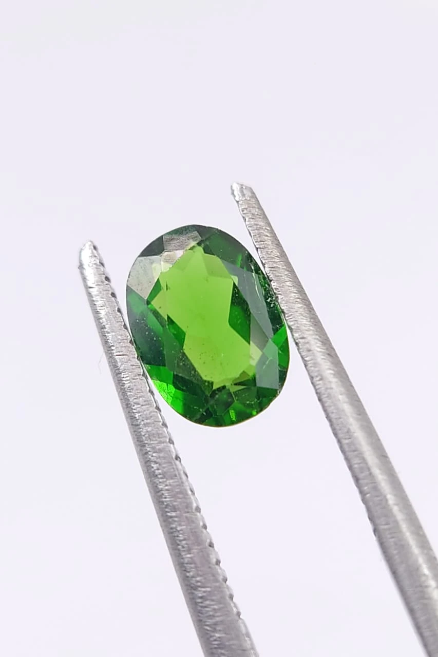 0.69ct Natural Green Chrome Diopside Oval Cut Loose Gemstone From Pakistan