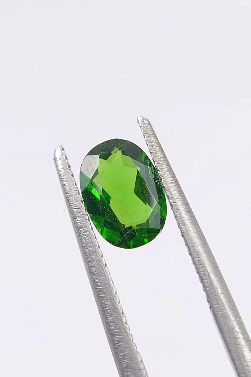 0.69ct Natural Green Chrome Diopside Oval Cut Loose Gemstone From Pakistan