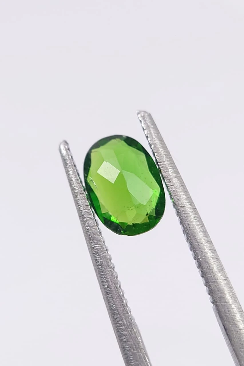 0.69ct Natural Green Chrome Diopside Oval Cut Loose Gemstone From Pakistan