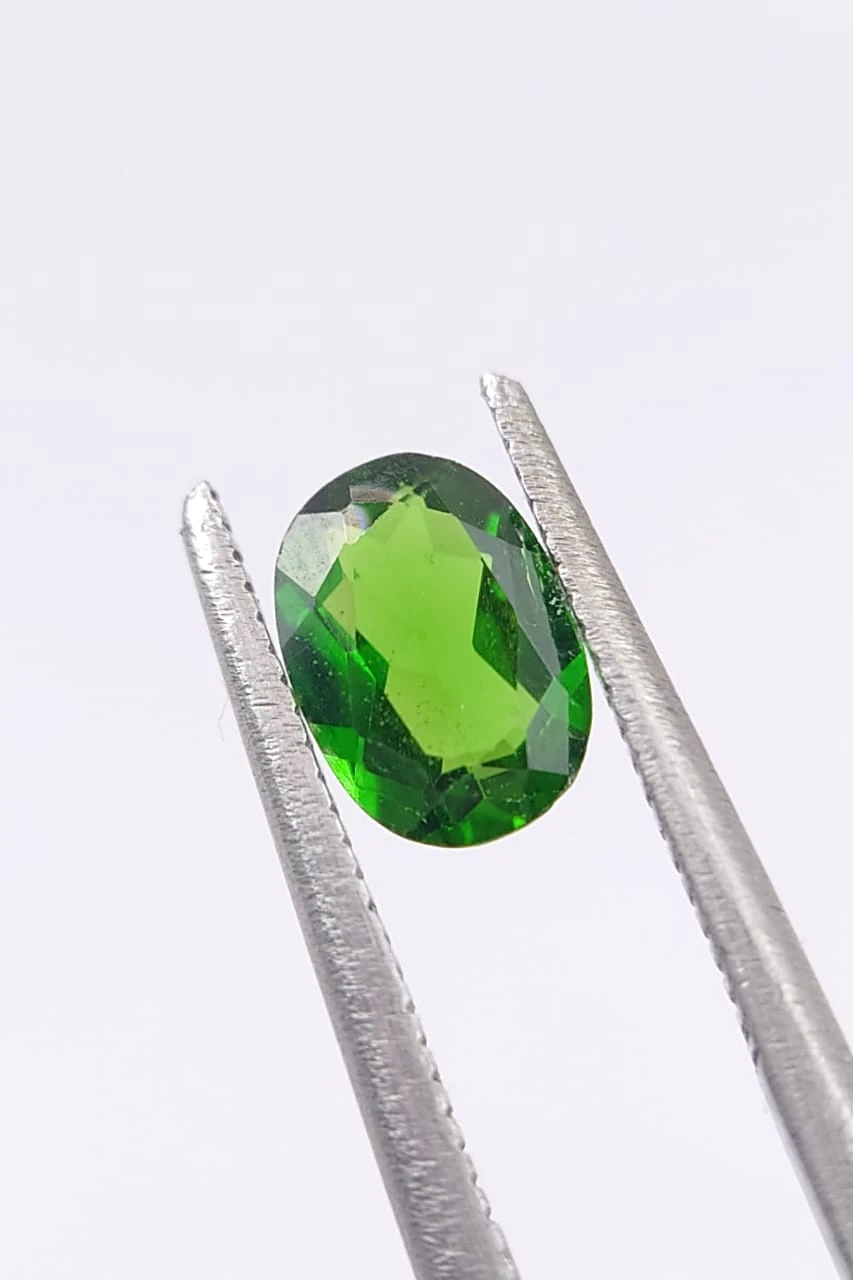 0.69ct Natural Green Chrome Diopside Oval Cut Loose Gemstone From Pakistan