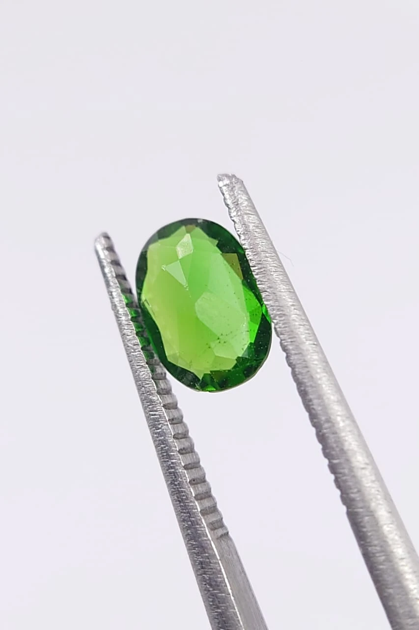 0.69ct Natural Green Chrome Diopside Oval Cut Loose Gemstone From Pakistan