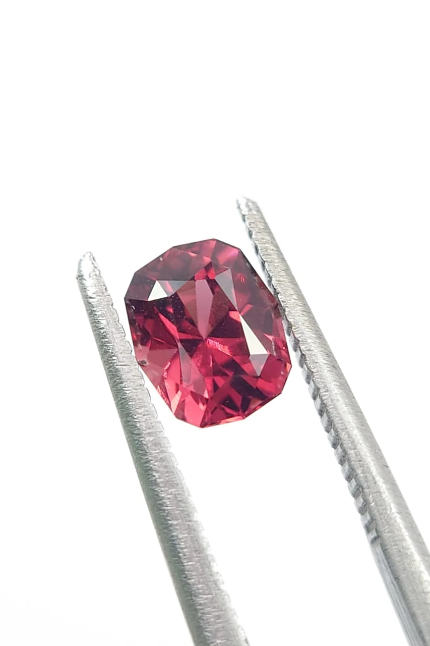 1ct Natural Malaya Garnet Fancy Cut Loose Gemstone From Tanzania