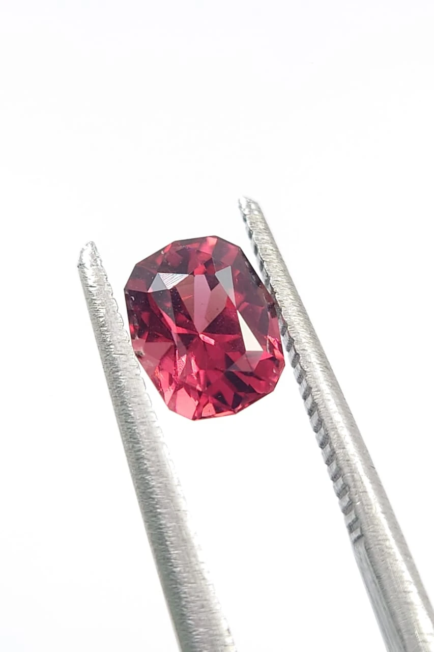 1ct Natural Malaya Garnet Fancy Cut Loose Gemstone From Tanzania