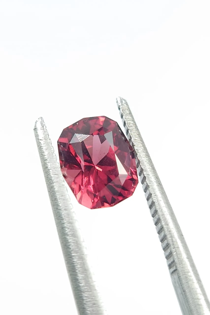 1ct Natural Malaya Garnet Fancy Cut Loose Gemstone From Tanzania