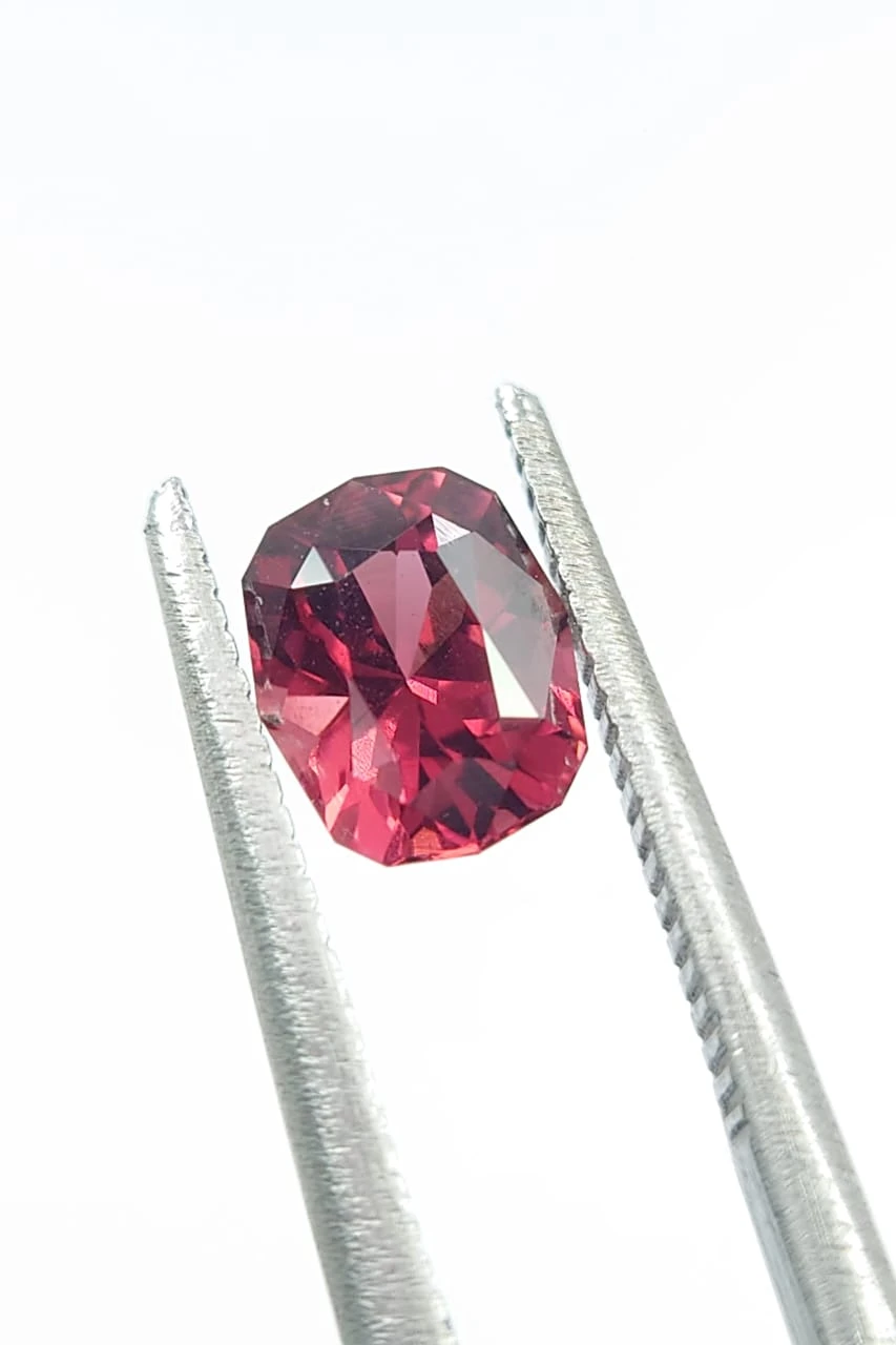 1ct Natural Malaya Garnet Fancy Cut Loose Gemstone From Tanzania