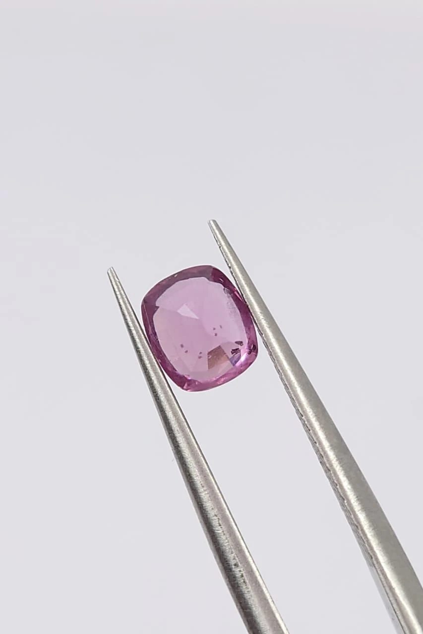 1.06ct Natural Malaya Garnet Cushion Cut Loose Gemstone From Tanzania