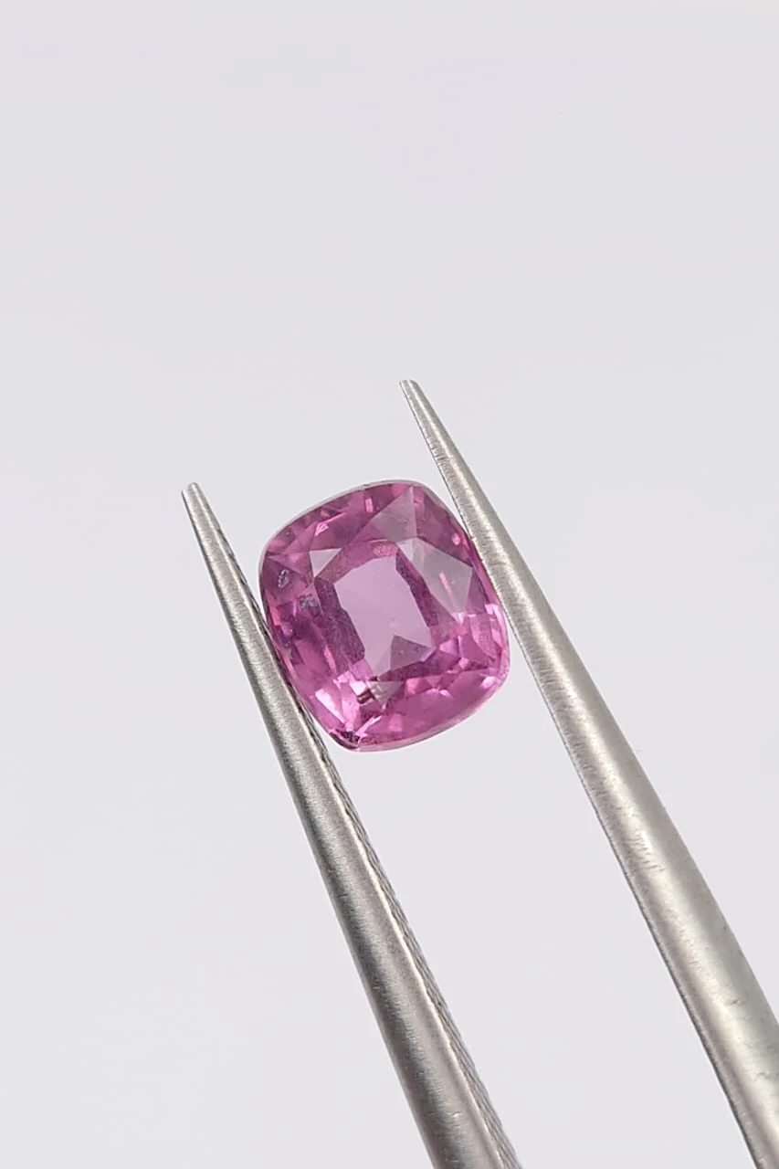 1.06ct Natural Malaya Garnet Cushion Cut Loose Gemstone From Tanzania