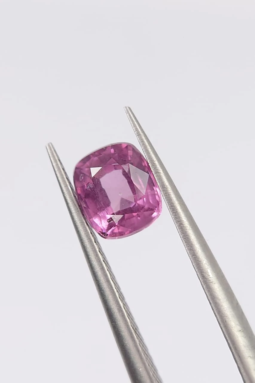 1.06ct Natural Malaya Garnet Cushion Cut Loose Gemstone From Tanzania