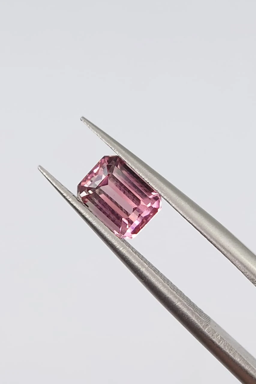 1.06ct Natural Pink Tourmaline Emerald Cut Loose Gemstone From Afghanistan