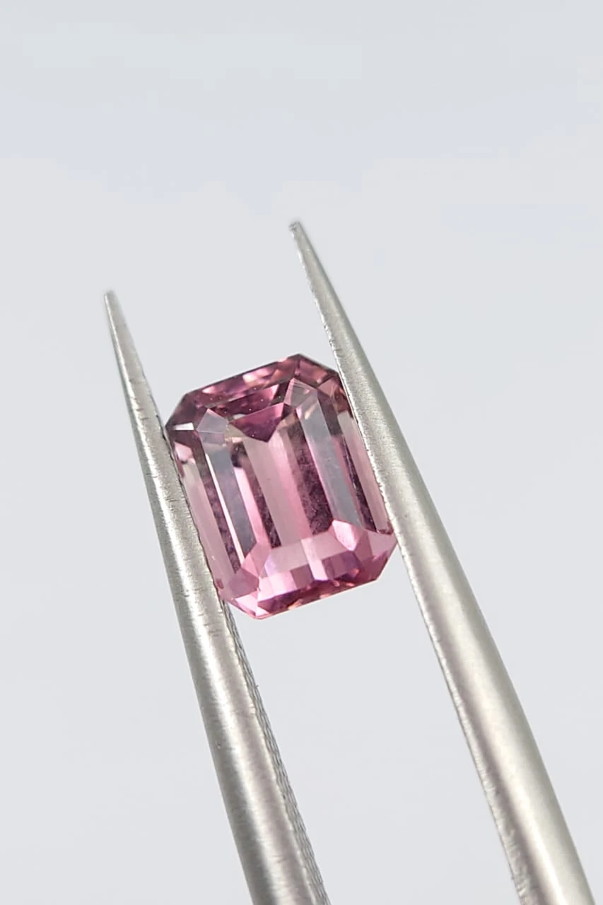 1.06ct Natural Pink Tourmaline Emerald Cut Loose Gemstone From Afghanistan