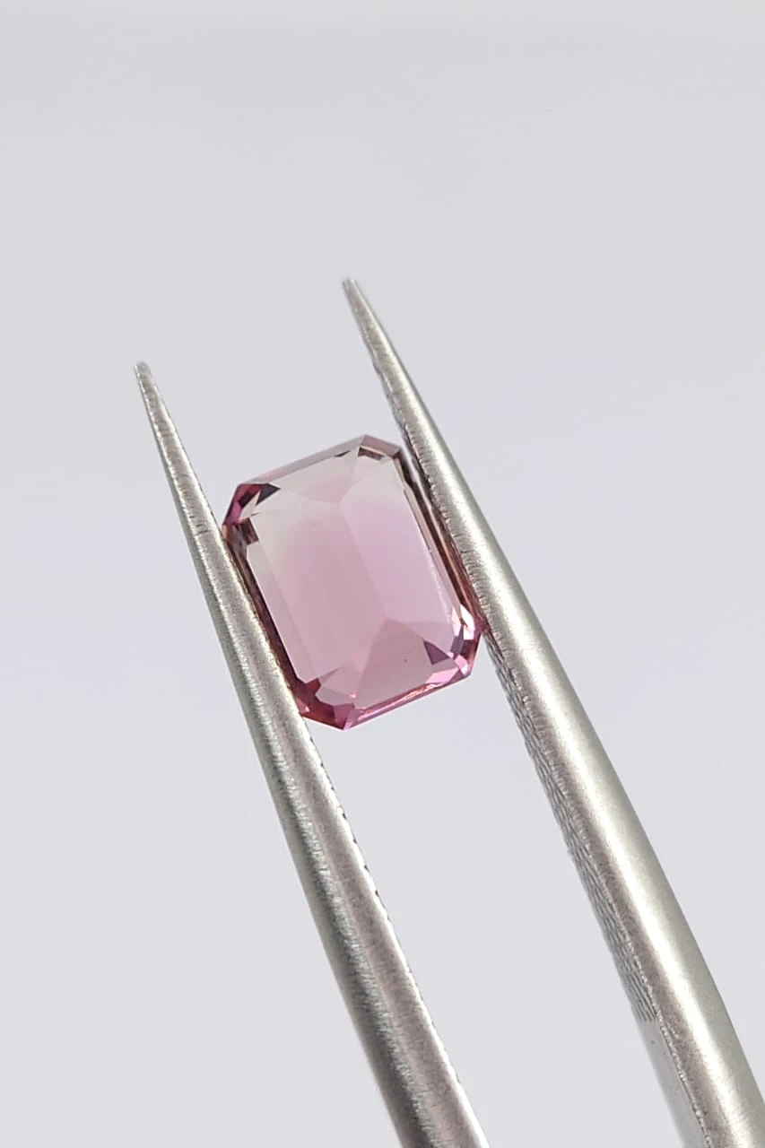 1.06ct Natural Pink Tourmaline Emerald Cut Loose Gemstone From Afghanistan