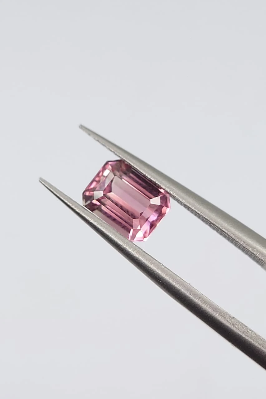 1.06ct Natural Pink Tourmaline Emerald Cut Loose Gemstone From Afghanistan