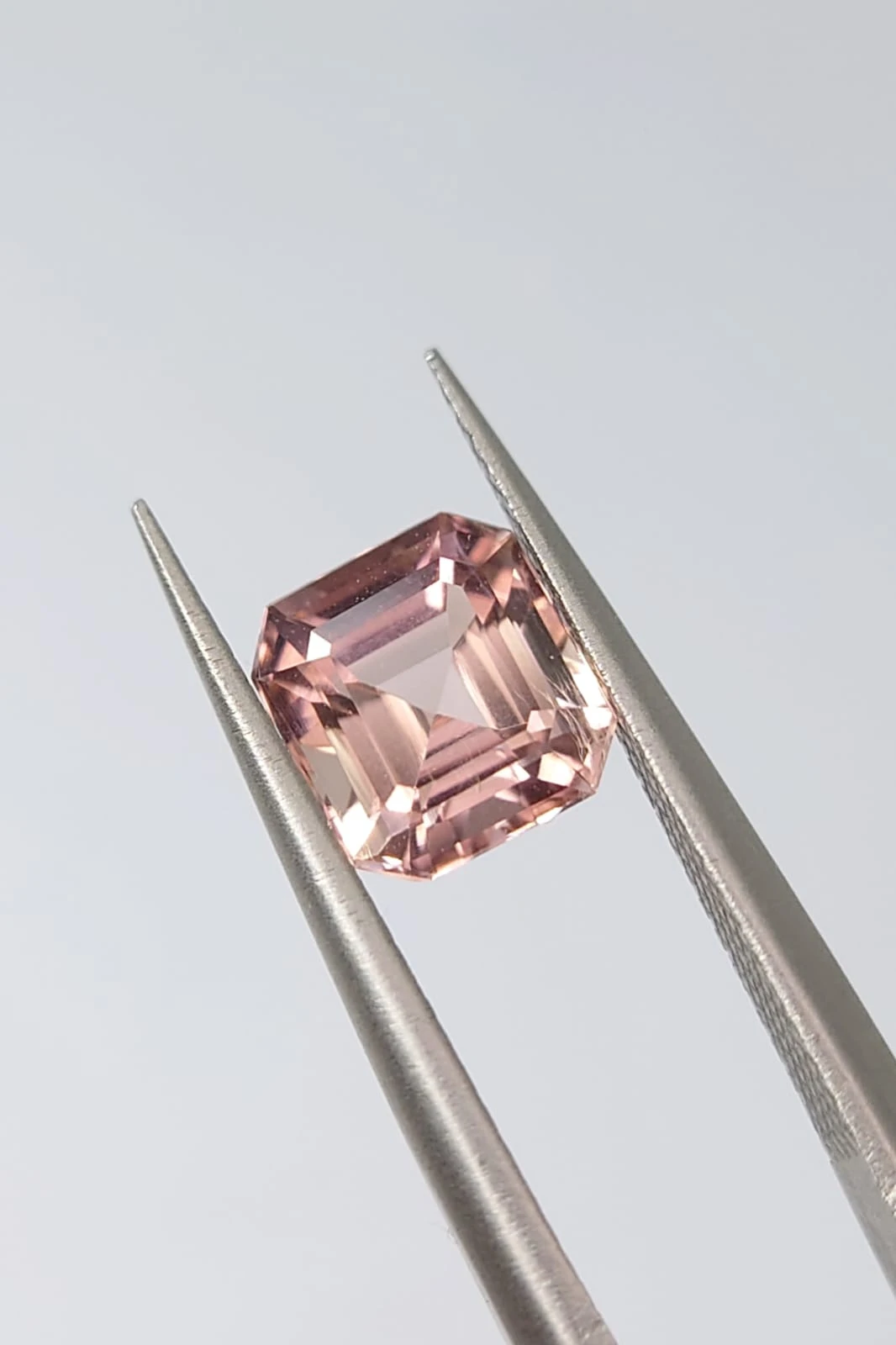 1.35ct Natural Peach Tourmaline Emerald Cut Loose Gemstone From Afghanistan