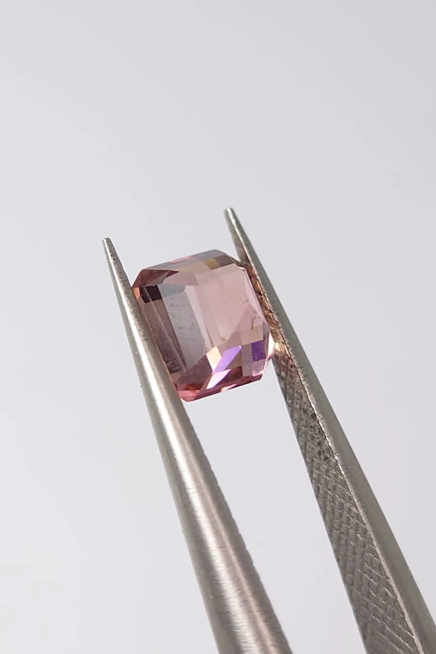 0.9ct Natural Tourmaline Emerald Cut Loose Gemstone From Afghaistan