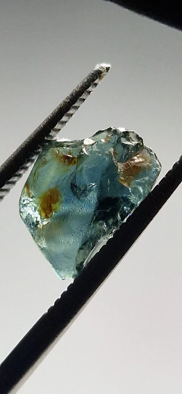 2.58ct Rough Teal Sapphire Facet Quality Rough From Nigeria