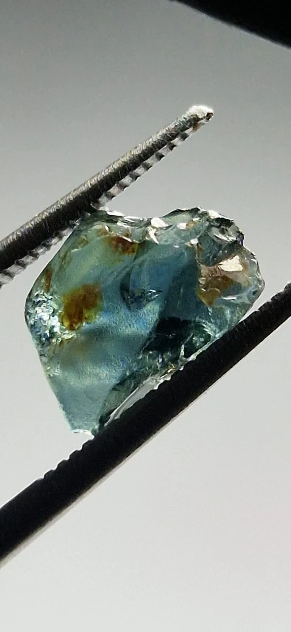 2.58ct Rough Teal Sapphire Facet Quality Rough From Nigeria