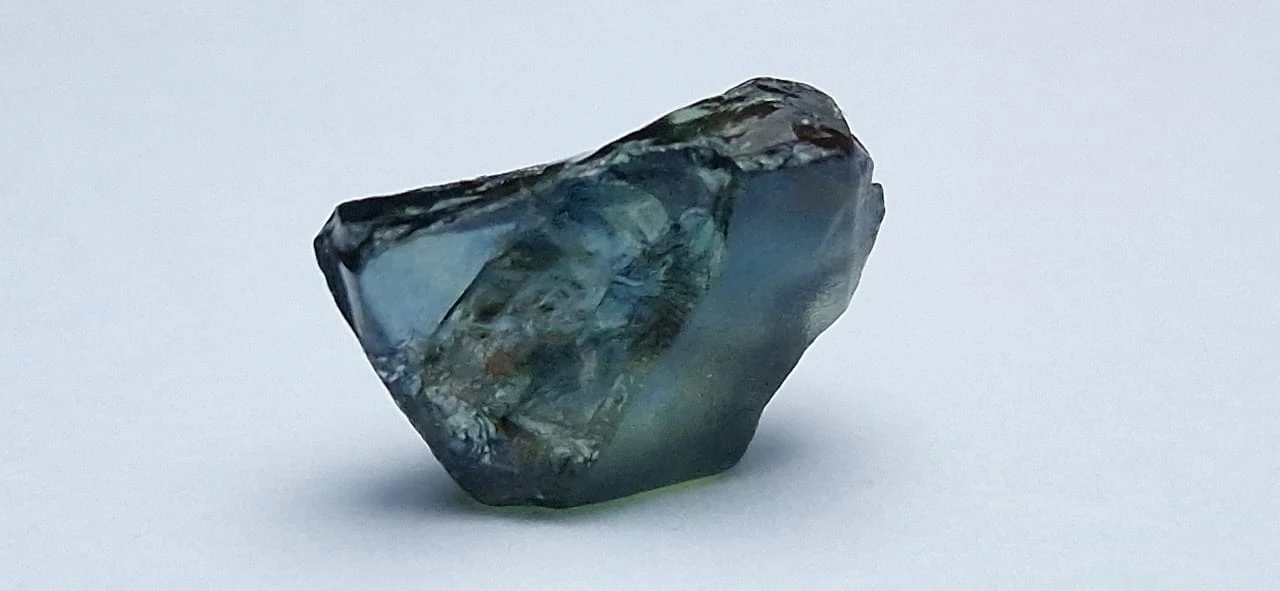 2.58ct Rough Teal Sapphire Facet Quality Rough From Nigeria
