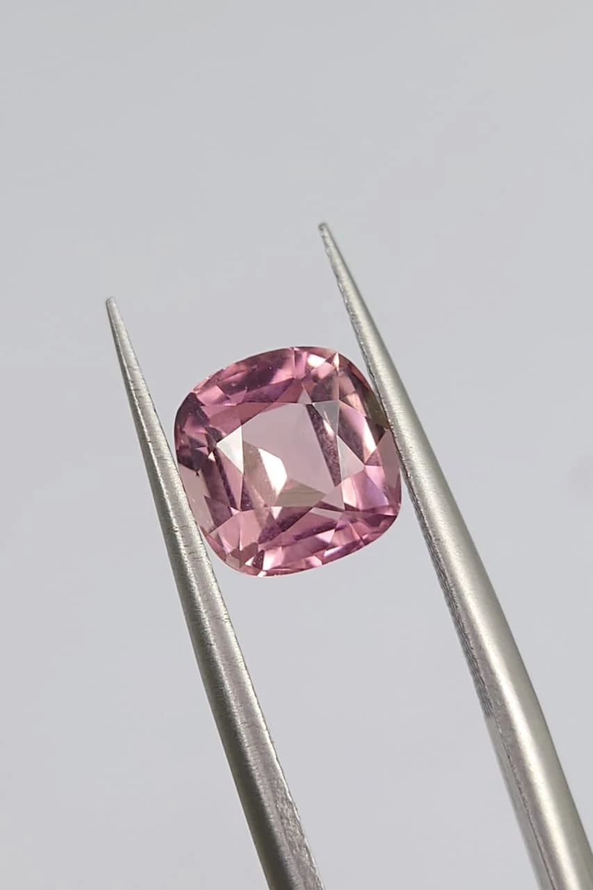 2.05ct Natural Pink Tourmaline Cushion Cut Loose gemstone From  Afghanistan