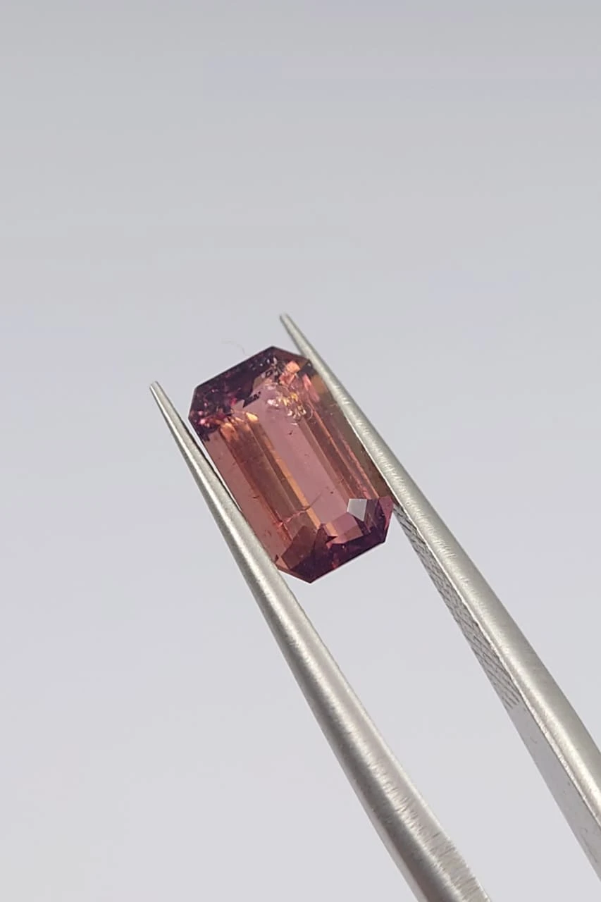 1.65ct Natural Tourmaline Emerald Cut Loose Gemstone from Afghanistan