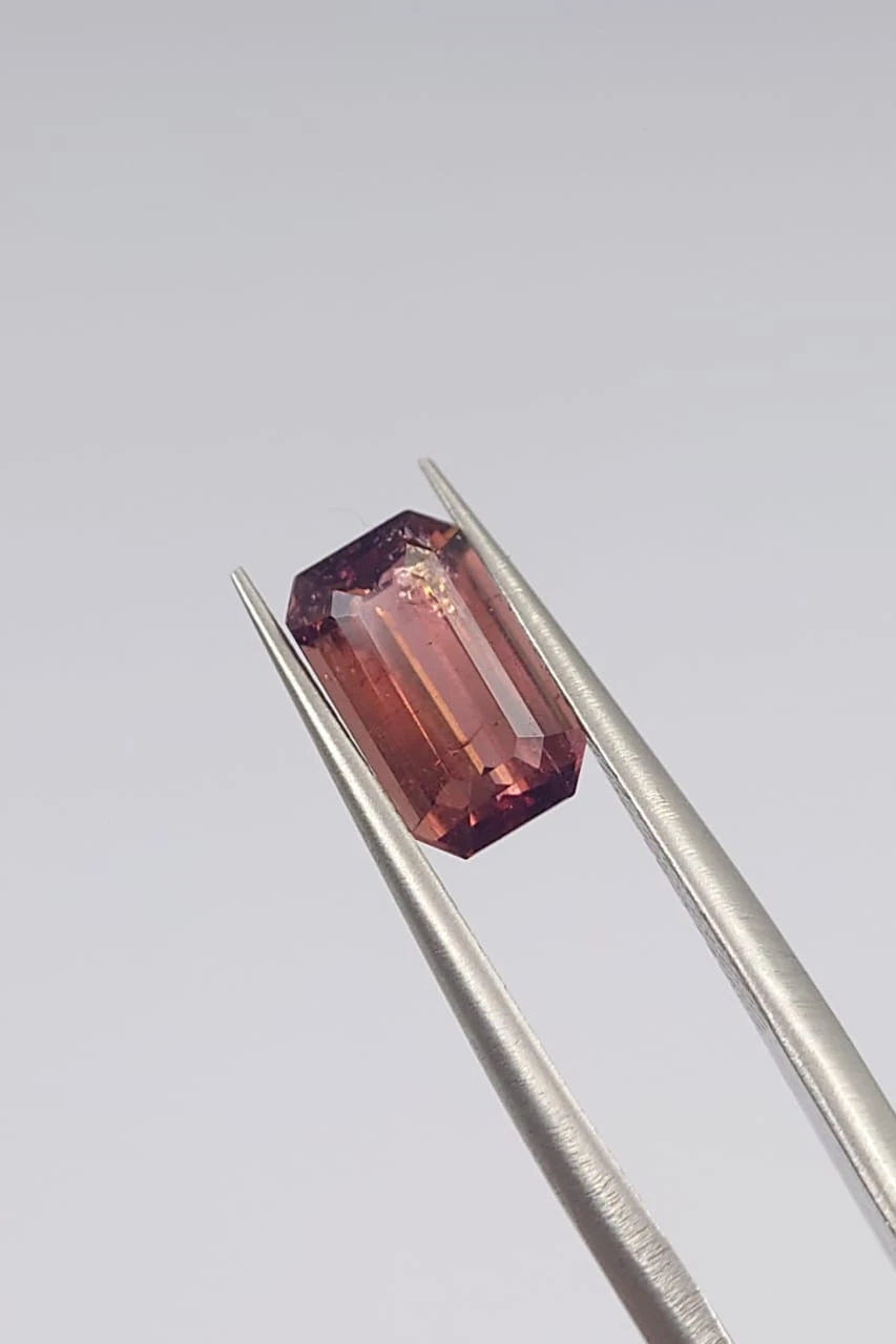 1.65ct Natural Tourmaline Emerald Cut Loose Gemstone from Afghanistan