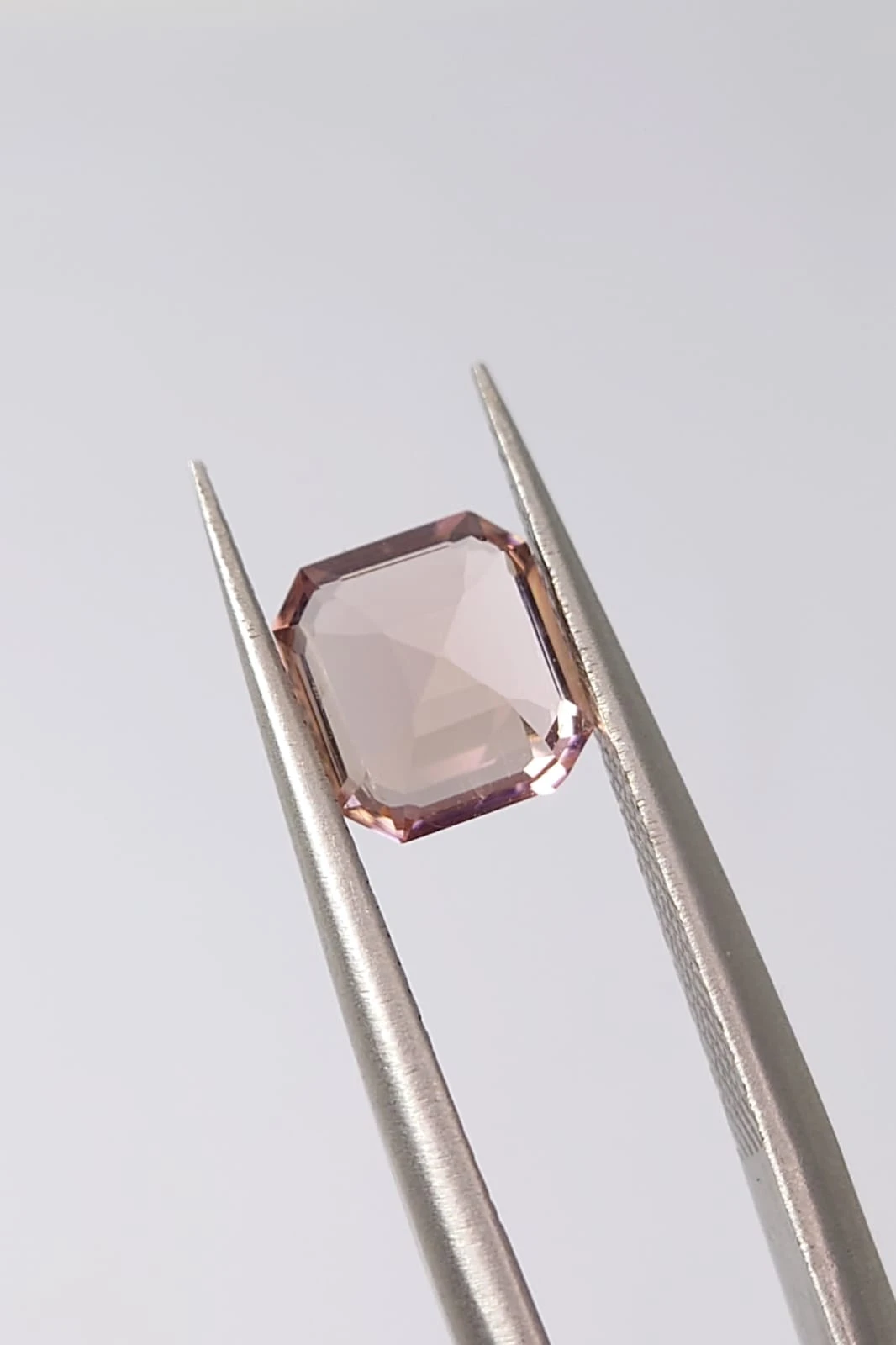 1.35ct Natural Peach Tourmaline Emerald Cut Loose Gemstone From Afghanistan