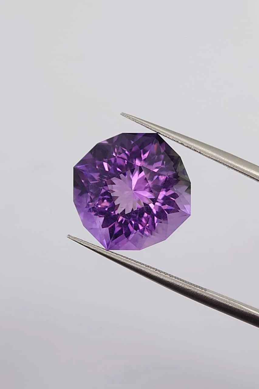 10.6ct Natural Amethyst Fancy Cut Loose Gemstone From Nigeria