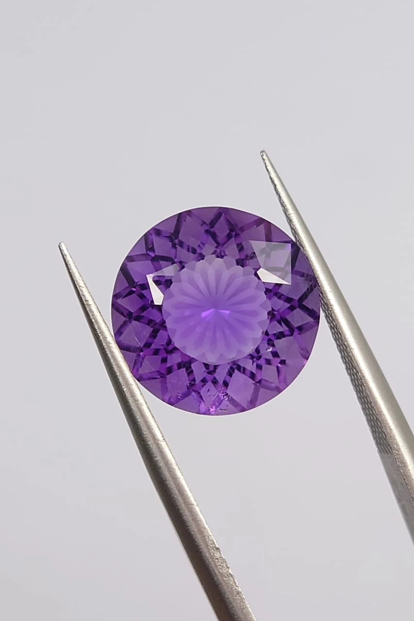 4.42ct Natural Amethyst Round cut Loose Gemstone from Nigeria