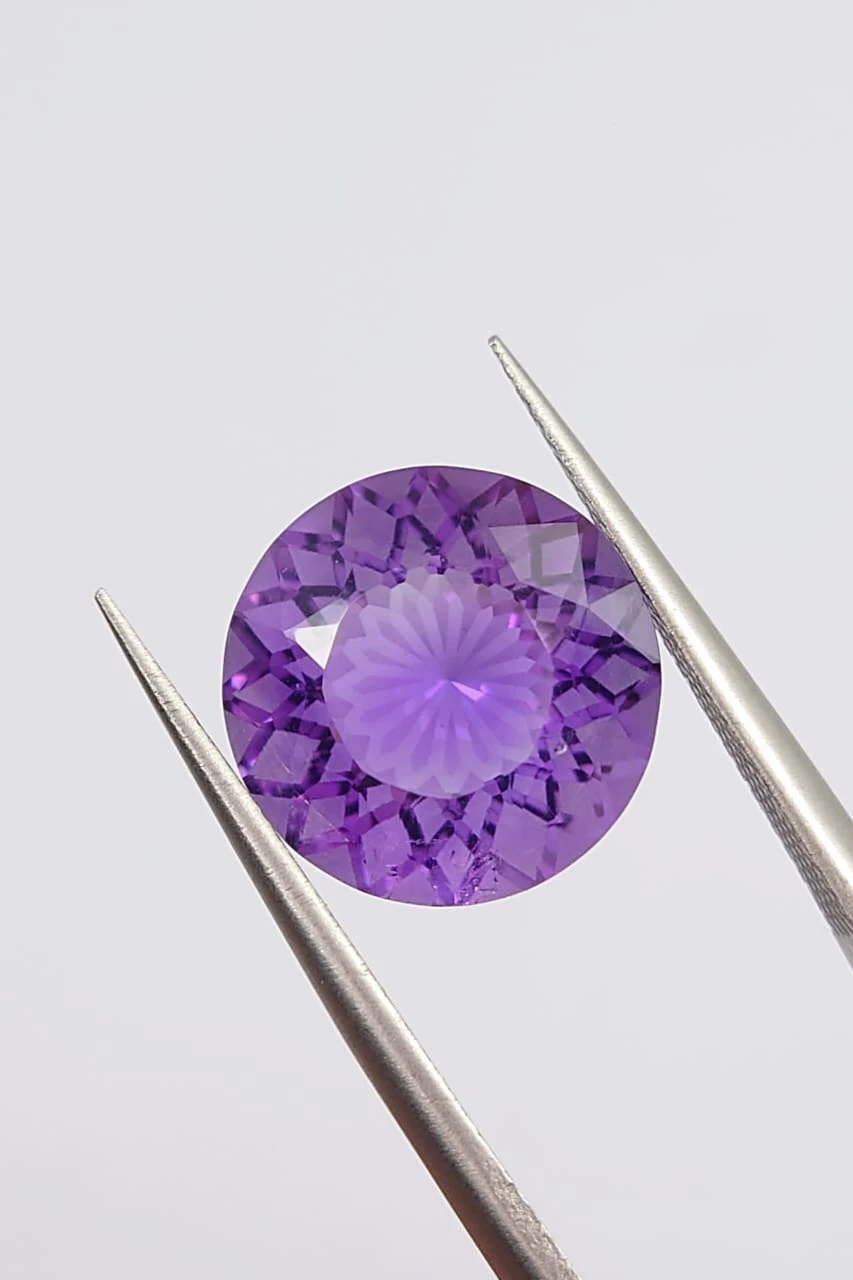 4.42ct Natural Amethyst Round cut Loose Gemstone from Nigeria
